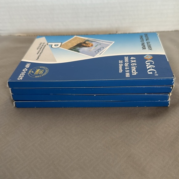 Lot of 4 Boxes G&G Digital Glossy Photo Paper 4x6 Inch 2880 Dpi 20 Sheets in box - Picture 5 of 7